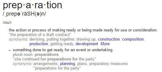 Definition of "Preparation"